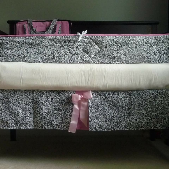 Custom Handmade 100% Cotton Crib Bedding Set - Picture 3 of 4